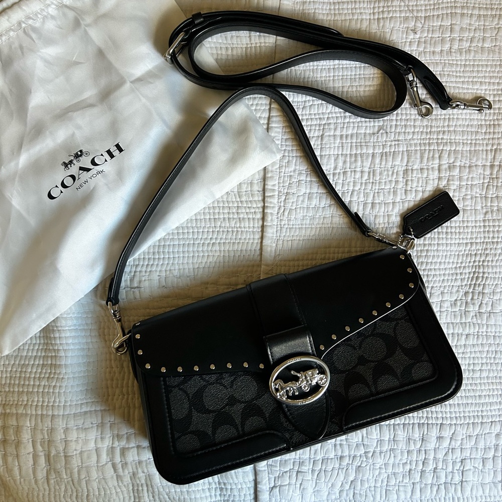 Black monogram Coach bag
